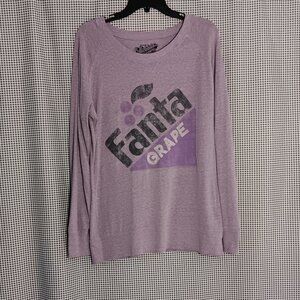 Old Navy Fanta Grape Lightweight Raglan Long Sleeve T-Shirt Purple Size L Y2K